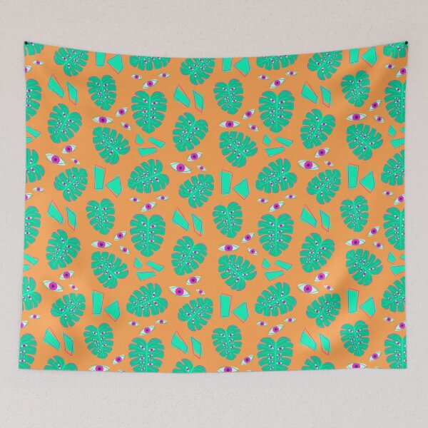Item preview, Copy of Monstera Eyes Pattern *Orange Version designed and sold by ShayMaven.