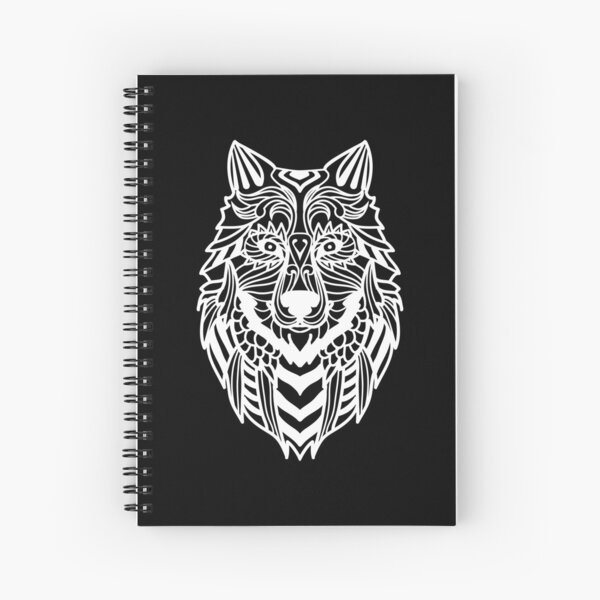 Spiralblocke Grauer Wolf Mandala Redbubble