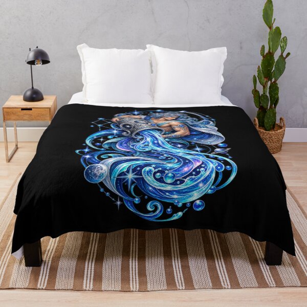 Item preview, Aquarius — Cosmic Water Bearer January 20 – February 18 designed and sold by RockitBaby.