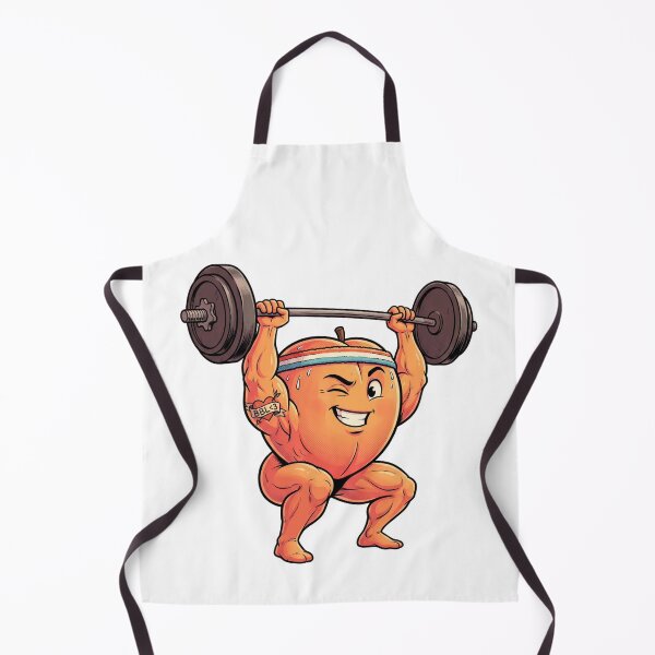 Item preview, Funny Buff Peach Lifting Weights BBL Heart Gym Cartoon designed and sold by nvrprooo.