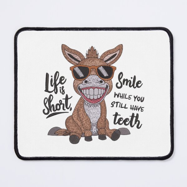 Item preview, Funny Smiling Donkey Sunglasses Smile While You Have Teeth Aging Humor Quote designed and sold by raedattia.