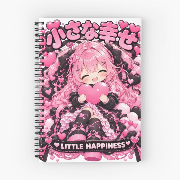 Item preview, Little Happiness – Cute Pink Gothic Kawaii Anime Girl designed and sold by Kubbykat.