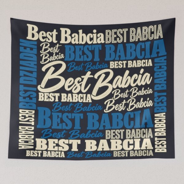 Item preview, Copy of Best Dziadek – Cream and Blue Polish Grandpa Typography Collage designed and sold by besensible.