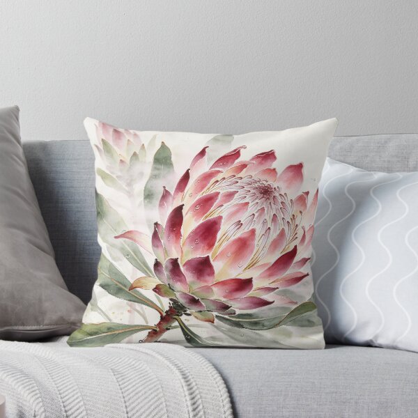 Item preview, King Protea in Mist — Watercolor and Ink designed and sold by EduMaru_Arts.