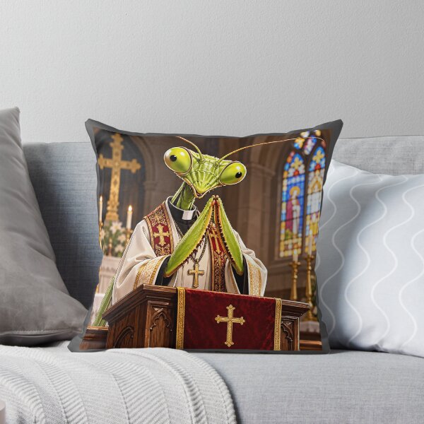 Item preview, Praying Mantis Priest – Funny Religious Animal Pun designed and sold by Hornace88studio.
