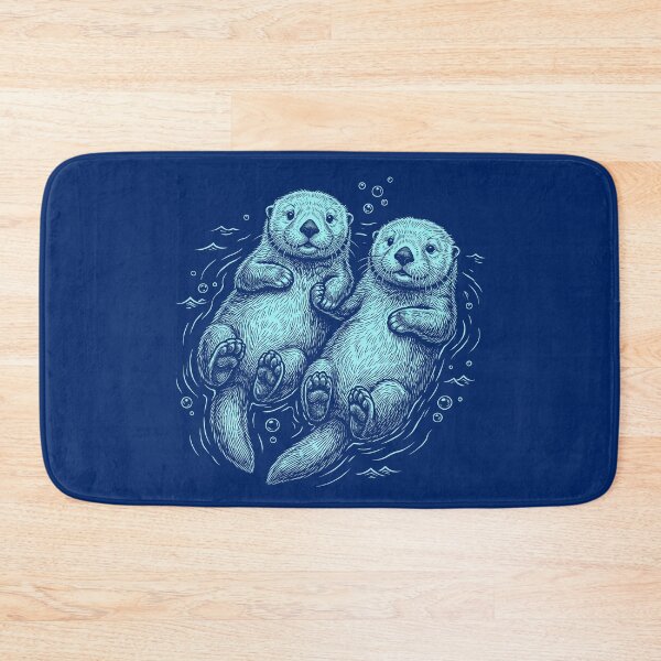 Item preview, Cute Otters Holding Hands - Significant Otters designed and sold by shellle in the ocean.