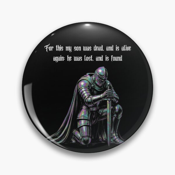Item preview, Kneeling Knight In Shining Armor With Sword Dark Fantasy Aesthetic T-Shirt designed and sold by Love Christ Live Life.