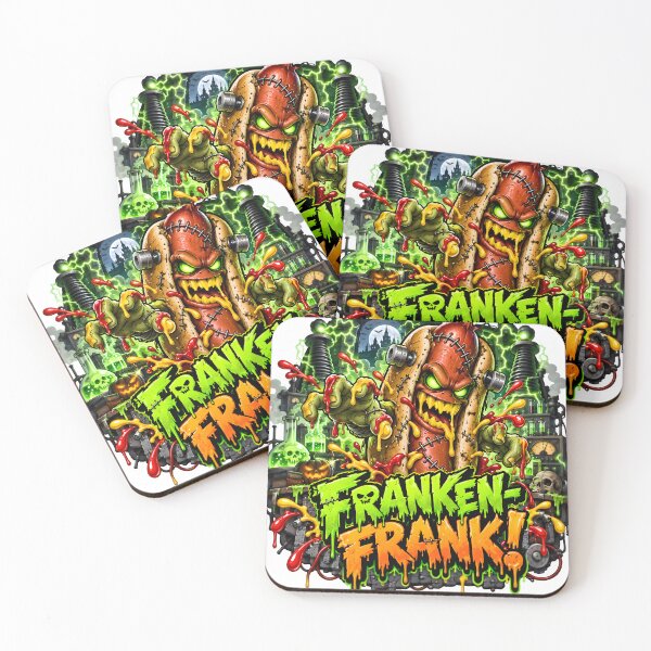 Item preview, Franken Frank – Funny Halloween Zombie Hot Dog Monster Food Lover designed and sold by Snackwear Apparel.