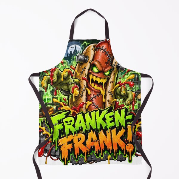 Item preview, Franken Frank – Funny Halloween Zombie Hot Dog Monster Food Lover designed and sold by Snackwear Apparel.