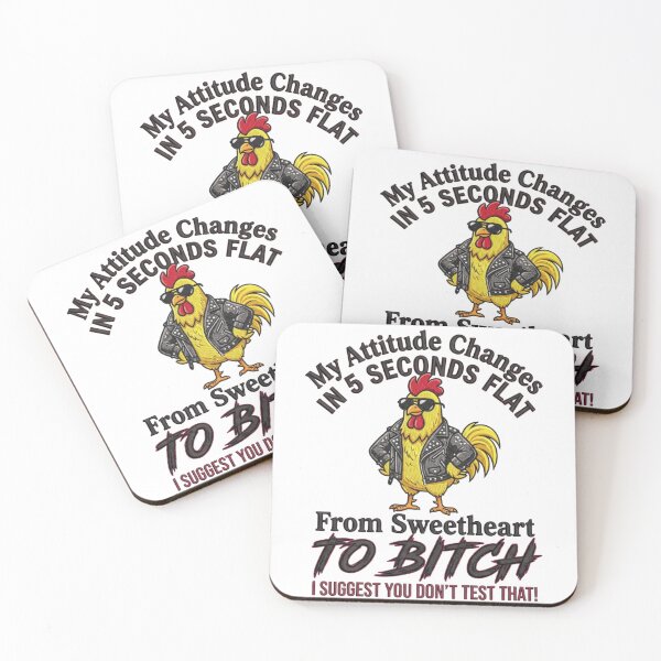Item preview, Funny Biker Rooster Attitude Sarcastic Sweetheart To Bitch Chicken Quote Design designed and sold by raedattia.