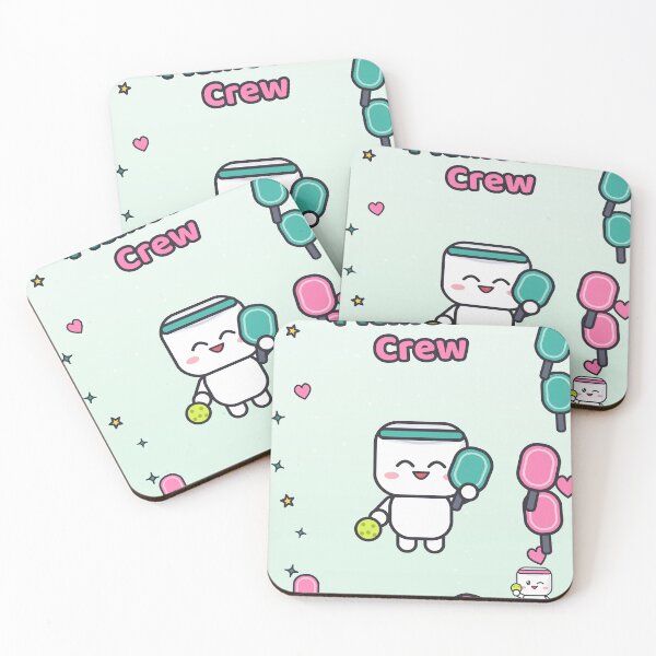 Item preview, Pickleball Crew - Funny Cute Marshmallow Pip with Paddle and Ball designed and sold by BiMood.