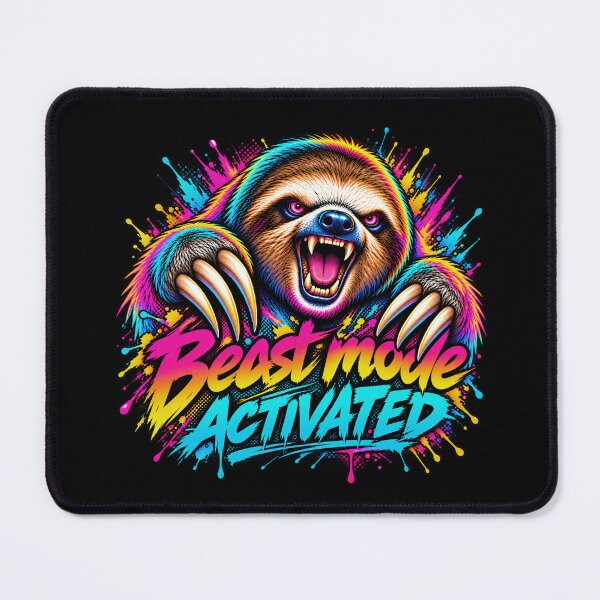 Item preview, Sloth Beast Mode - Neon Cyberpunk Horror designed and sold by PixelsPaws.