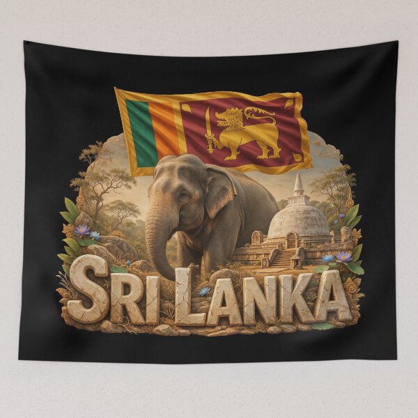 Item preview, Sri Lanka Heritage – Elephant & Temple designed and sold by FlagX.
