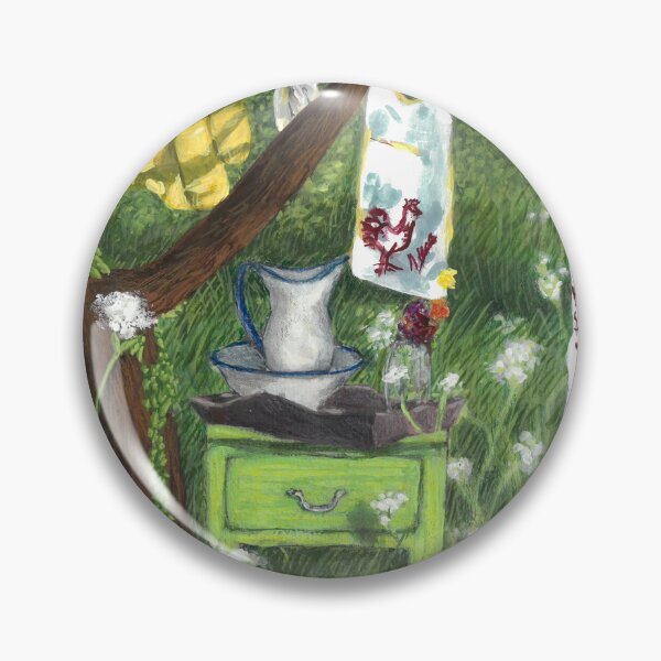 Item preview, Clothesline in the Garden, Spring Painting designed and sold by PulsarArte.