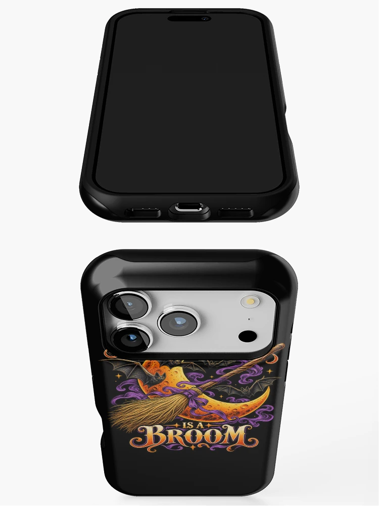 Thumbnail 3 of 4, iPhone Case, My Other Ride Is a Broom designed and sold by ROUX-ART.