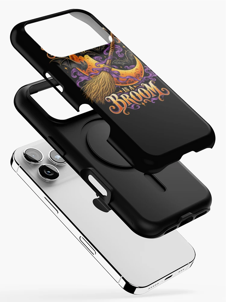 Thumbnail 2 of 4, iPhone Case, My Other Ride Is a Broom designed and sold by ROUX-ART.