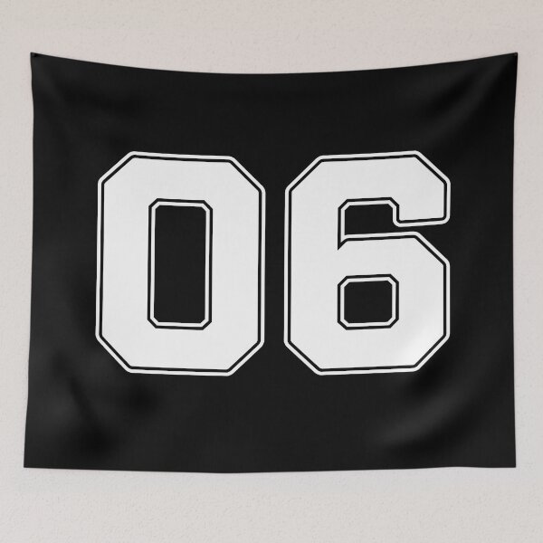 Item preview, 06 | Jersey Number 06 | Shirt Number 06 (White) designed and sold by STUDIO-72.