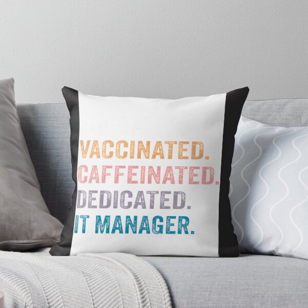 Item preview, Educated Vaccinated Caffeinated Dedicated IT Manager Funny Christmas Gift Design designed and sold by mohamede123simo.