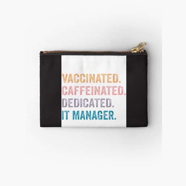 Item preview, Educated Vaccinated Caffeinated Dedicated IT Manager Funny Christmas Gift Design designed and sold by mohamede123simo.