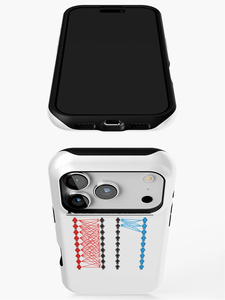 Thumbnail 3 of 4, iPhone Case, Color Coded Human Network designed and sold by ROUX-ART.
