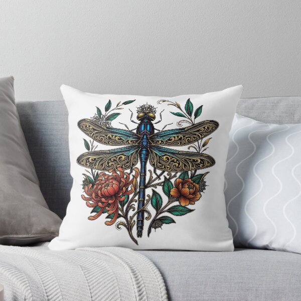 Item preview, Neo-Traditional Floral Dragonfly designed and sold by Etch-art.