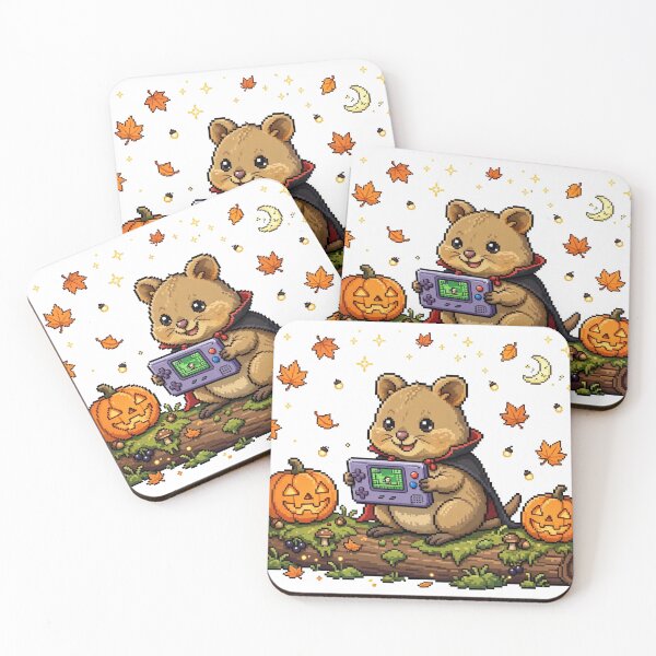 Item preview, Quokka Vampire Gamer Pixel Art — Spooky Cute Halloween Console Play designed and sold by Ebodega.