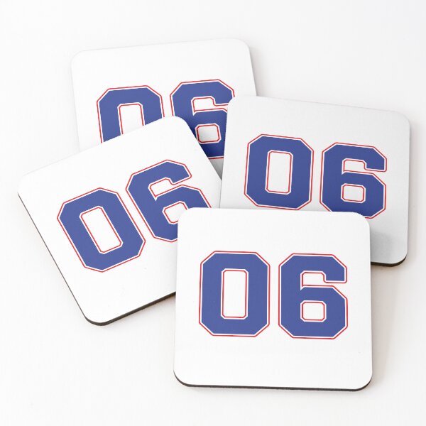Item preview, 06 | Jersey Number 06 | Shirt Number 06 (Blue / Red) designed and sold by STUDIO-72.