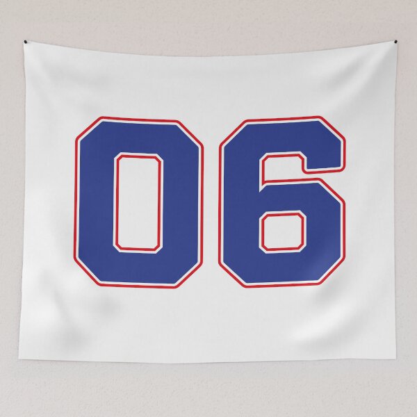 Item preview, 06 | Jersey Number 06 | Shirt Number 06 (Blue / Red) designed and sold by STUDIO-72.