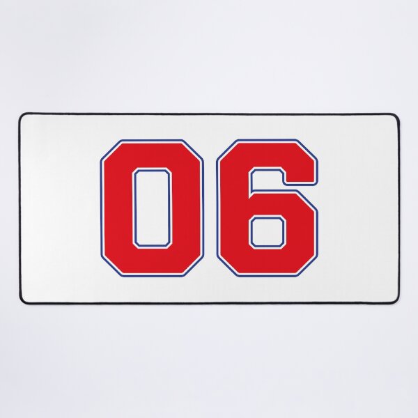 Item preview, 06 | Jersey Number 06 | Shirt Number 06 (Red / Blue) designed and sold by STUDIO-72.