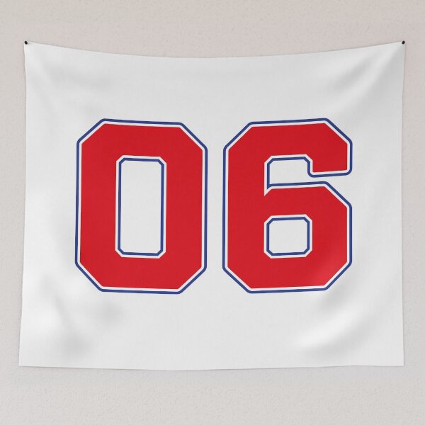 Item preview, 06 | Jersey Number 06 | Shirt Number 06 (Red / Blue) designed and sold by STUDIO-72.