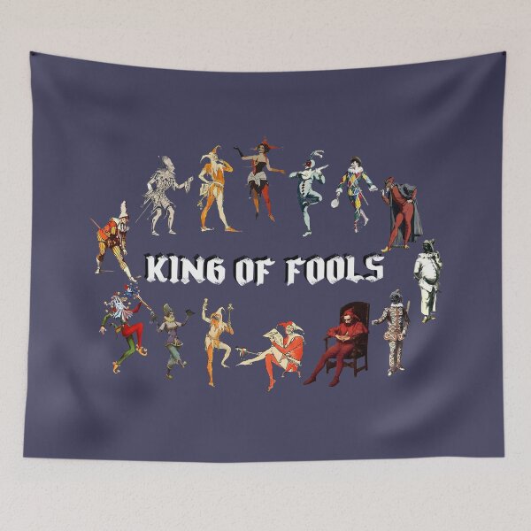Item preview, King of fools medieval jester and fools vintage ilustration designed and sold by LuksTEESred.