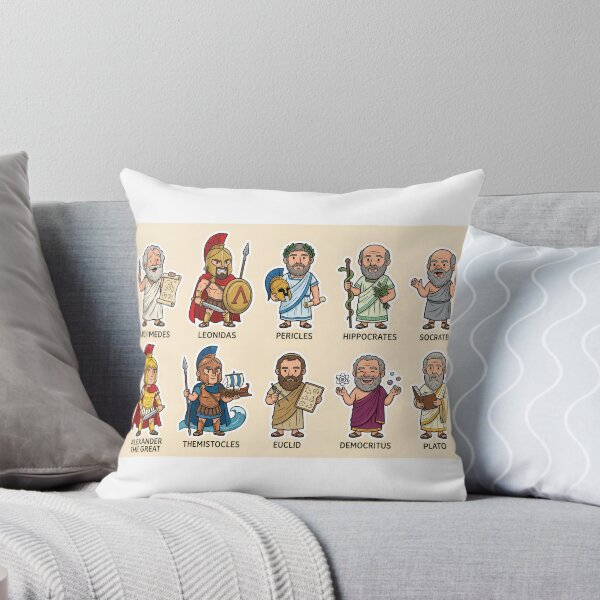Item preview, Ancient Greek Legends – Famous Philosophers, Warriors & Historical Figures Cartoon Art designed and sold by FanCThis.