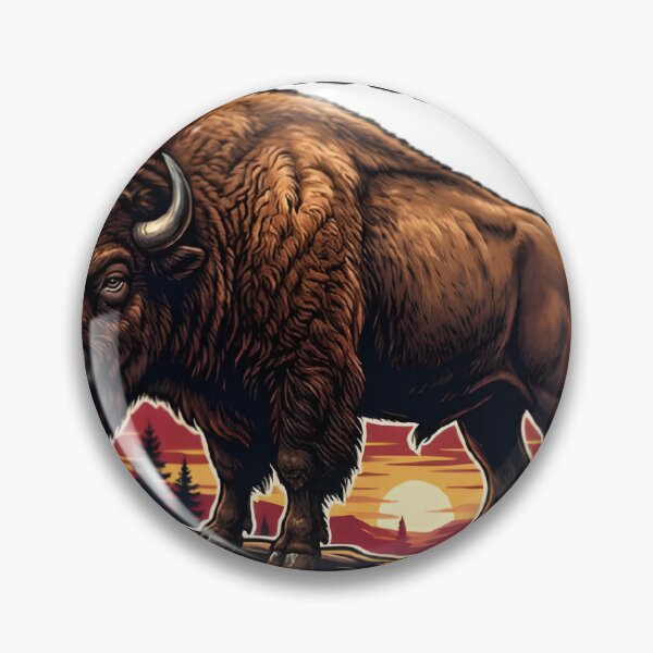 Item preview, Wild Endurance Charging Bison Buffalo designed and sold by Adom-Fashon.
