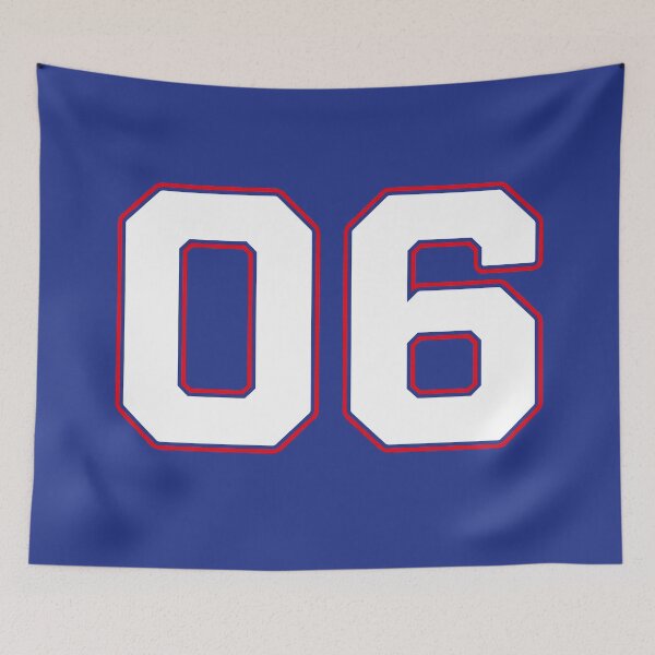 Item preview, 06 | Jersey Number 06 | Shirt Number 06 (White / Red) designed and sold by STUDIO-72.