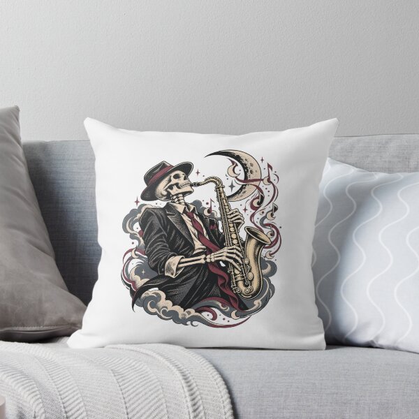 Item preview, Skeleton Saxophonist Playing Jazz Under the Moon designed and sold by Greemo03.