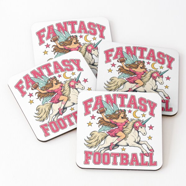Item preview, Fantasy Football Fairy on Unicorn – Pink Retro Varsity Fantasy Football League Design designed and sold by BakersTees.