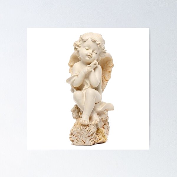 Aperçu de l'œuvre Statue de Cupidon touchant le visage créée et vendue par Cherry Bunny Crochet.