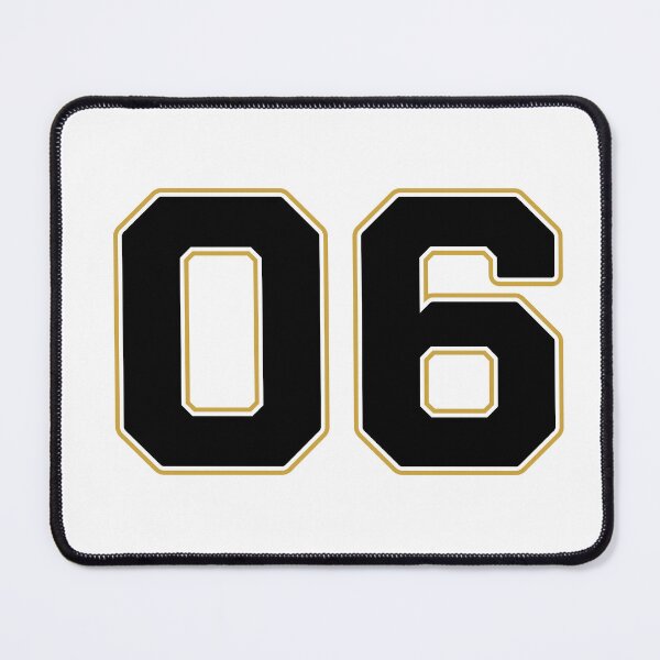 Item preview, 06 | Jersey Number 06 | Shirt Number 06 (Black / Gold) designed and sold by STUDIO-72.