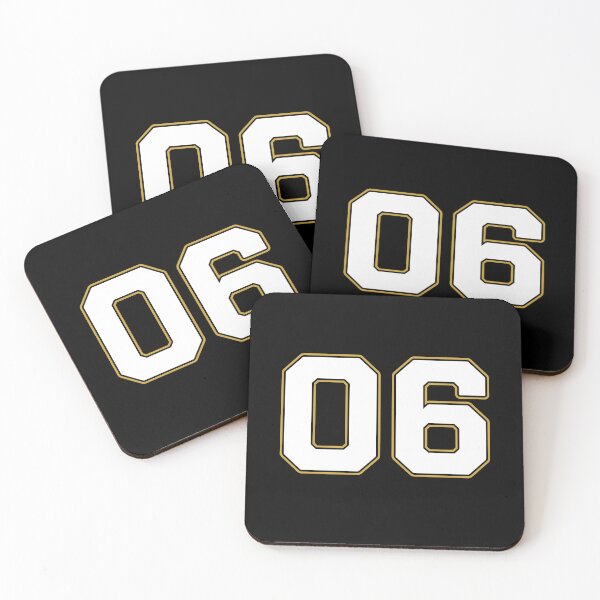 Item preview, 06 | Jersey Number 06 | Shirt Number 06 (White / Gold) designed and sold by STUDIO-72.