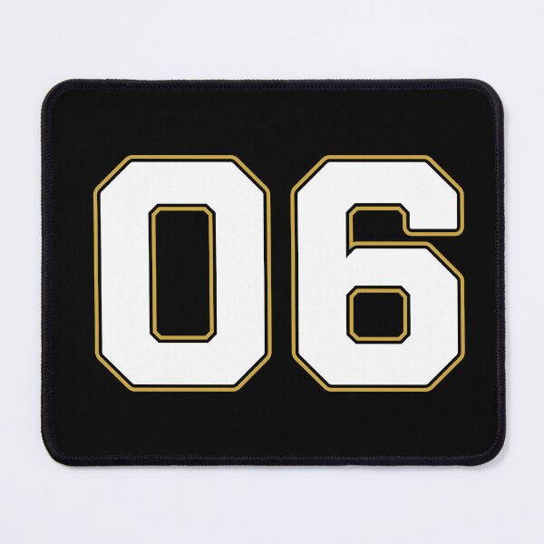 Item preview, 06 | Jersey Number 06 | Shirt Number 06 (White / Gold) designed and sold by STUDIO-72.