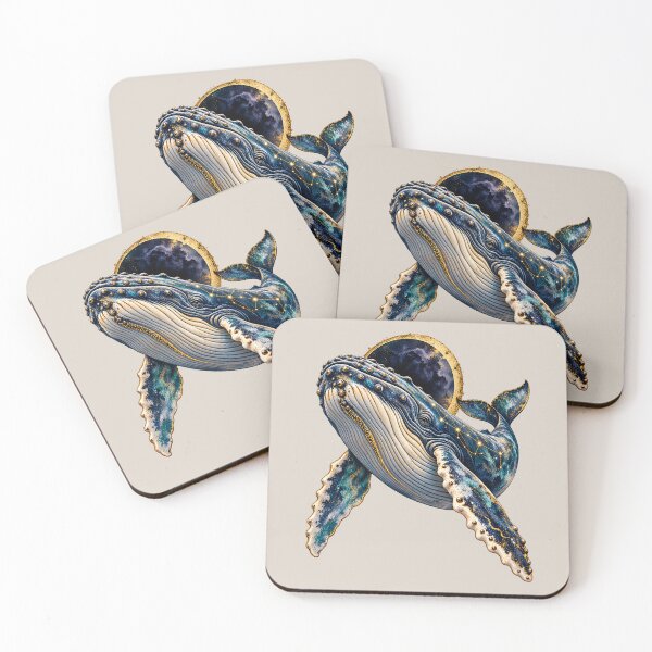 Item preview, Celestial Humpback Whale – Lunar Eclipse Watercolor designed and sold by  MAD's Recreation Studio.