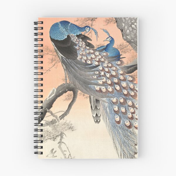 Item preview, Two peacocks on tree branch (1900 - 1930) by Ohara Koson (1877-1945) designed and sold by AngyDesigns49.