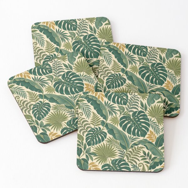 Item preview, Tropical Leaf Rhythm – Retro Monstera, Palm and Fern Pattern designed and sold by Paper-Pickle.