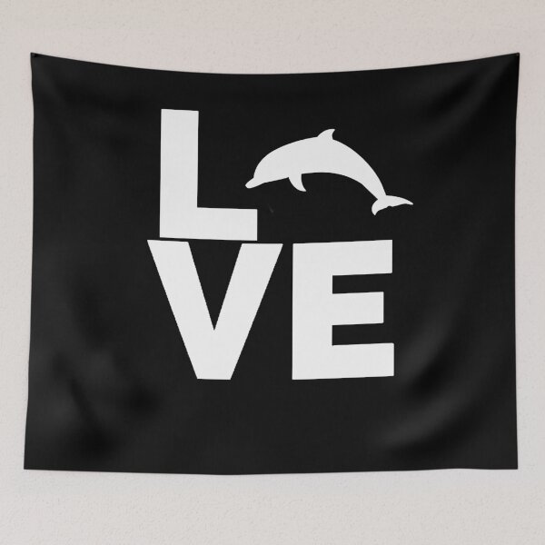 Item preview, I Love Dolphins White designed and sold by LarkDesigns.