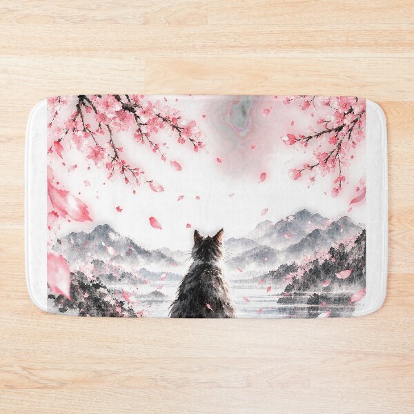 Item preview, Sakura Reverie – The Cat in Sumi-e designed and sold by ENOA007.