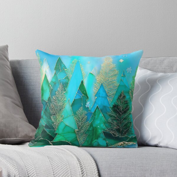 Item preview, Christmas Trees Under Blue Moon Stained Glass-Inspired designed and sold by DEC02.