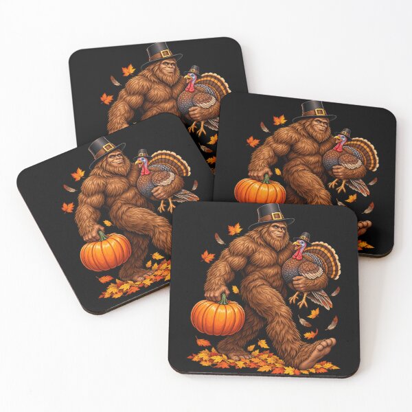 Item preview, Thanksgiving Bigfoot and Turkey designed and sold by ROUX-ART.