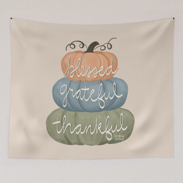 Item preview, Blessed, grateful, thankful designed and sold by Willow & Grace Designs.