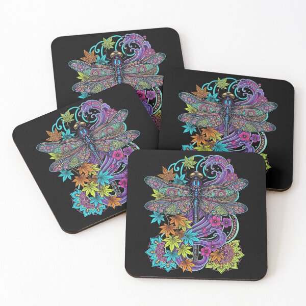 Item preview, Psychedelic Dragonfly Mandala designed and sold by Etch-art.