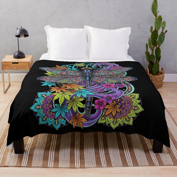 Item preview, Psychedelic Dragonfly Mandala designed and sold by Etch-art.